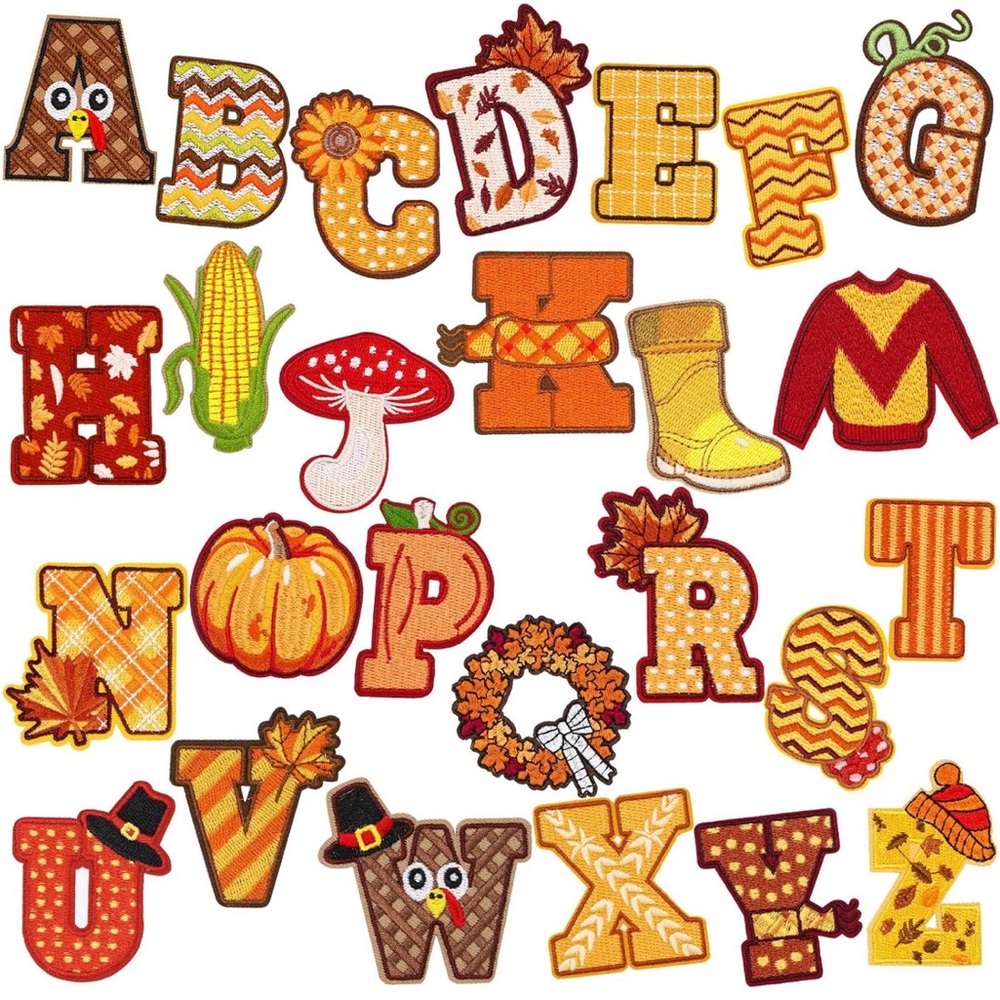 Autumn 26 Pieces Iron On Patches